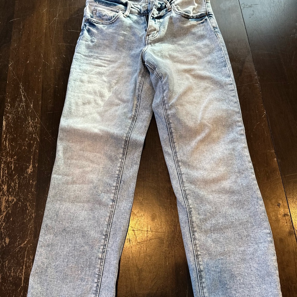 Women's Light Blue Straight Leg Jeans